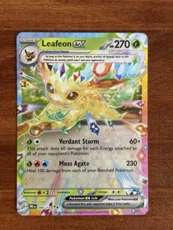 Pokemon TCG Leafeon ex 006/131 2025 Prismatic Evolutions Double Rare Card - NM - Image 1