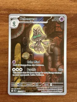 Pokemon Card Beheeyem 121/086 Black Bolt Illustration Rare NM English - Image 1