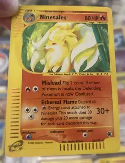 Pokemon TCG WOTC Card e-Series Ninetales Expedition Set Holo #21/165 NM - Image 1