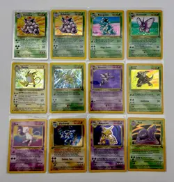 Lot Of 12 - Vintage 1999-2000 Team Rocket First Edition Holo Pokemon Cards Rare - Image 1