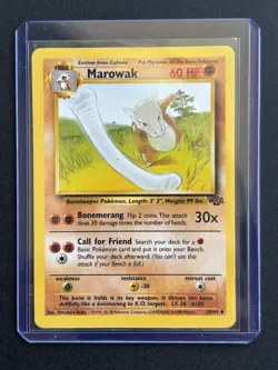 Pokemon TCG Marowak Jungle Card 39/64 Unlimited Uncommon LP - Image 1