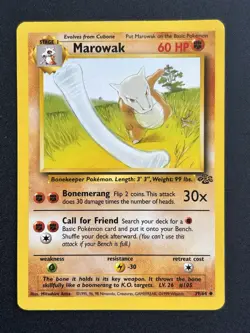 Pokemon TCG Marowak Jungle Card 39/64 Unlimited Uncommon LP - Image 2