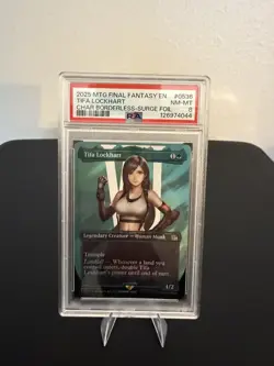 PSA 8 MTG FINAL FANTASY CHARACTER BORDERLESS-SURGE FOIL TIFA LOCKHART 0536 - Image 1
