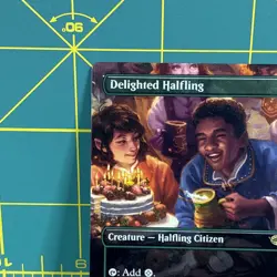 MTG Delighted Halfling Lord of the Rings Magic the Gathering Rare Borderless Art - Image 3