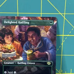 MTG Delighted Halfling Lord of the Rings Magic the Gathering Rare Borderless Art - Image 4