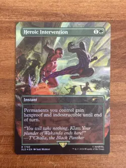 Heroic Intervention FOIL Borderless Marvel MTG Secret Lair (Black Panther) NM - Image 1