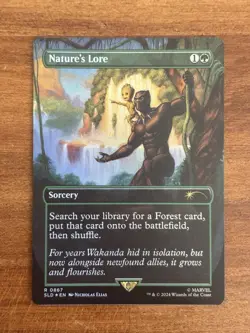 Nature's Lore - Black Panther Groot - NM FOIL - Secret Lair Marvel MTG Magic - Image 1