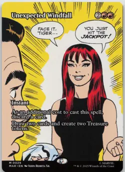 MTG 0029 M - Unexpected Windfall (Borderless) Marvel's Spider-Man Set - Image 1