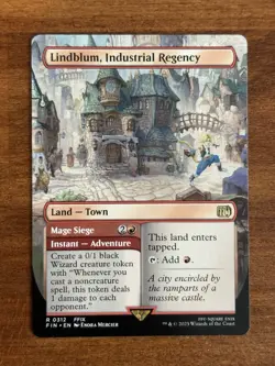 1x Lindblum, Industrial Regency, MTG, Final Fantasy, BORDERLESS, 0312 NM x1 - Image 1