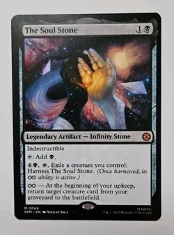MTG The Soul Stone #0066 Marvel Spider-Man Mythic Rare Infinity Stone Artifact - Image 2