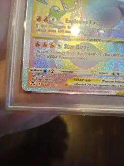 Pokemon TCG Charizard VSTAR 174/172 Brilliant Stars Secret Rare Card PSA 9 - Image 3