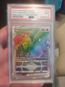 Pokemon TCG Charizard VSTAR 174/172 Brilliant Stars Secret Rare Card PSA 9 - Image 4