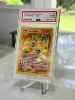 PSA 9 Charizard Holo 1999 Pokemon Base Set Unlimited #4/102 Mint - Image 1