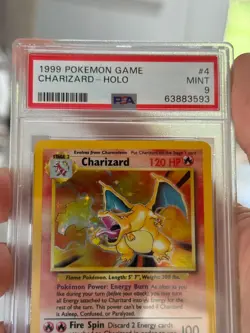 PSA 9 Charizard Holo 1999 Pokemon Base Set Unlimited #4/102 Mint - Image 3