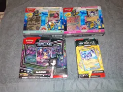 LOT 4 UNOPENED POKEMON DECKS SEALED MARNIE RIVAL BATTLE WORLD CHAMPIONSHIP - Image 1