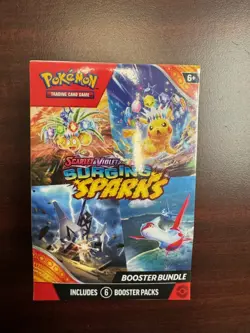 Pokemon TCG Surging Sparks Booster Bundle (6 Packs) Factory Sealed - Image 1