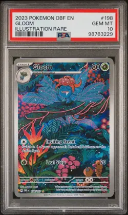 Pokemon TCG Illustration Rare Gloom 198/197 Obsidian Flames PSA 10 Gem Mint - Image 1