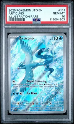2025 Pokemon JTG EN-Journey Together Articuno #161 Illustration Rare PSA 10 - Image 1