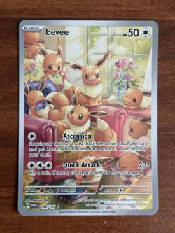 Pokemon Eevee 188/167 Twilight Masquerade Illustration Rare Holo NM - Image 1