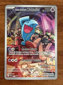 Team Rocket's Wobbuffet SVP 203 Pokemon Center Exclusive Promo NM - Image 1