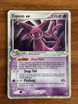 Pokemon TCG Espeon EX 102/115 Unseen Forces Holo Ultra Rare - Image 1