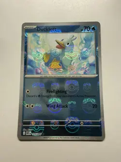 Pokemon TCG Ducklett 025/086 Master Ball Reverse Holo - S&V White Flare - NM - Image 1