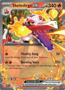 Skeledirge ex - 037/193 - Pokemon TCG Paldea Evolved (2023) - LP - HOLO - Image 1
