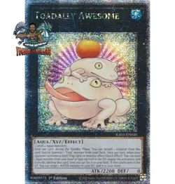 Yugioh! 1x Toadally Awesome RA03-EN040 Quarter Century Secret Rare 1st Ed NM - Image 1