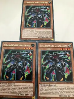 Yugioh Zubababancho Gagagacoat LED6-EN035 Rare NM x3 Play Set - Image 1