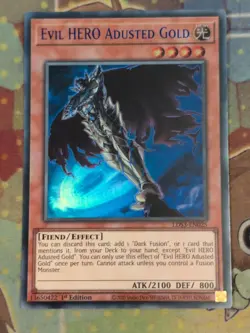 Yugioh Evil HERO Adusted Gold Blue Ultra Rare LDS3-EN025 Mint - Image 1