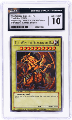 2010 Yu-Gi-Oh! Legendary Collection the Winged Dragon of Ra CGC 10 - Image 1