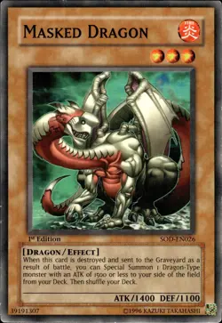 Masked Dragon - 1st Edition SOD-EN026 - MP - YuGiOh - Image 1