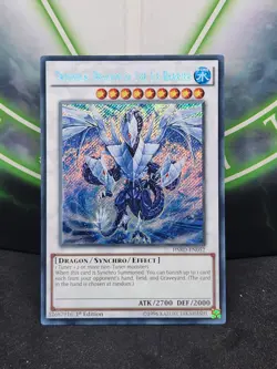 Yugioh Trishula, Dragon of the Ice Barrier HSRD-EN052 Secret Rare 1st Edition NM - Image 1