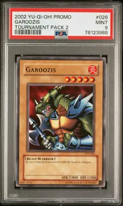 2002 YU-GI-OH! PROMO TP2-TOURNAMENT PACK 2 #026 GAROOZIS PSA 9 - Image 1