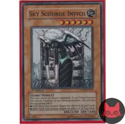 Yugioh Sky Scourge Invicil FOTB-EN023 Super Rare 1st Edition LP - Image 1