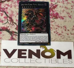 1x (M/NM) *EURO* Red-Eyes Flare Metal Dragon RA01-EN038 Platinum Rare 1st YuGiOh - Image 1