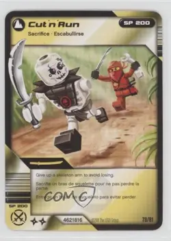 2011 Lego Ninjago - Masters of Spinjitzu Trading Card Game Cut 'n' Run #78 - Image 1