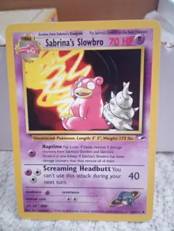 Pokemon Gym Heroes 60/132 Card - Sabrina's Slowbro - Image 1