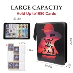 Trading Card Binder for One Piece Cards,9 Pocket with 60 one piece-1080 cards - Image 2