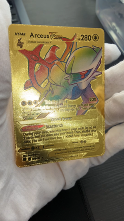 Arceus Vstar Rainbow Gold Foil Textured Display Card - Image 2