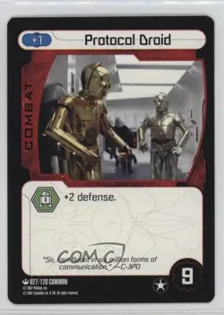 2007 Star Wars: Pocket Model Trading Card Game Protocol Droid #027 - Image 1