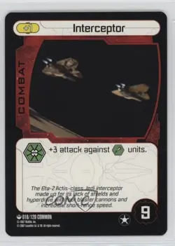 2007 Star Wars: Pocket Model Trading Card Game Interceptor #016 - Image 1