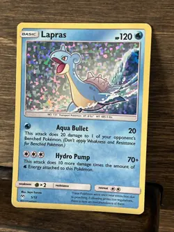 Lapras - 5/12 - Exclusive Sparkle Holo McDonald's 2019 - Pokemon TCG Card MP-HP - Image 1