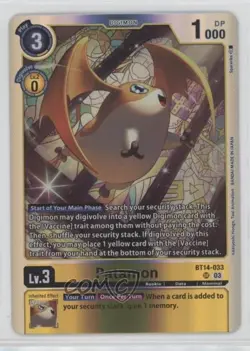 2023 Digimon Card Game - Blast Ace SR (Alt Art) Patamon #BT14-033 - Image 1