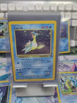 Pokemon TCG Lapras Fossil Holo Card 10/62 Series LP - Image 1