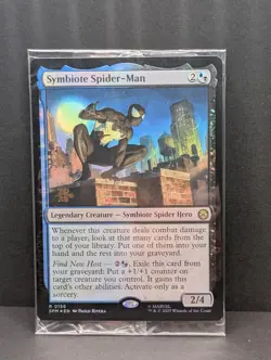 Symbiote Spider-Man SEALED FOIL PreRelease Marvel Magic Black Suit Spidey MTG NM - Image 1