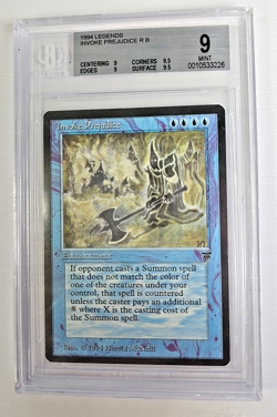 MTG Invoke "Prejudice" (Legends) MINT 9 BECKETT Slab - Image 2
