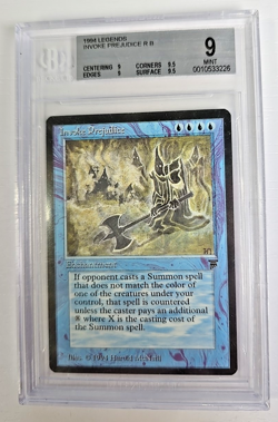 MTG Invoke "Prejudice" (Legends) MINT 9 BECKETT Slab - Image 3
