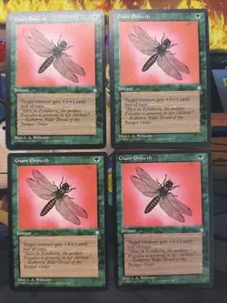 4x Giant Growth- NM/LP- Ice Age- Mtg Magic The Gathering Cards- Playset - Image 1