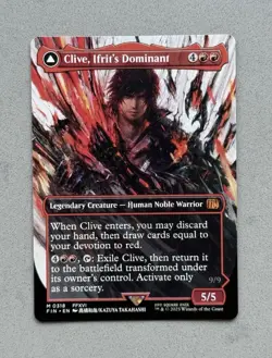 Clive, Ifrit's Dominant #318 Borderless MTG Final Fantasy FIN Mythic Regular NM - Image 1